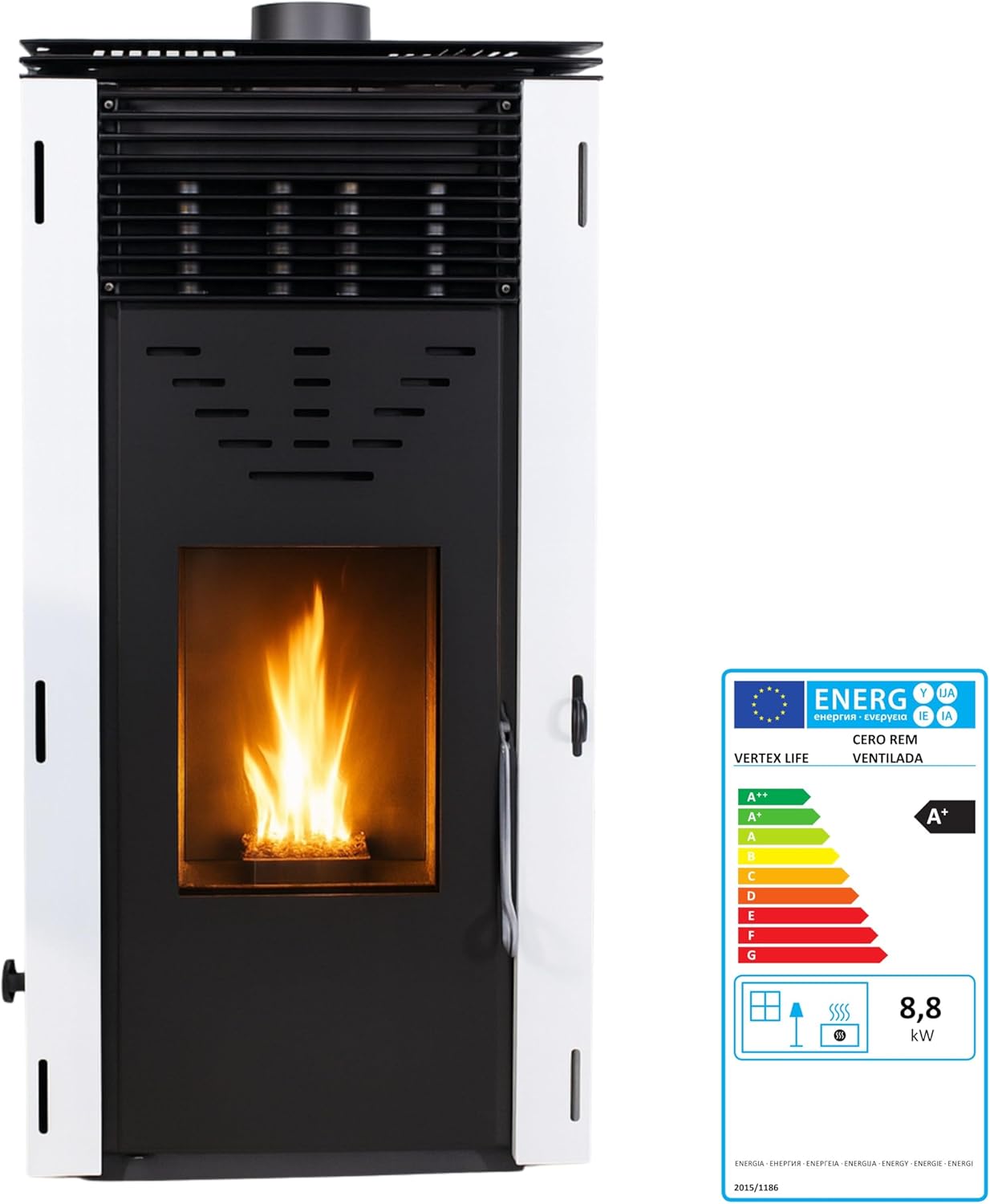 Estufa de pellets ventilada Cero REM