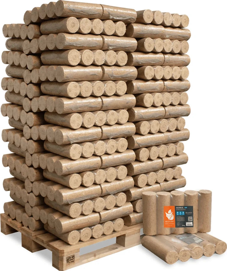 Briquetas de madera NESTRO madera blanda 960 kg paleta