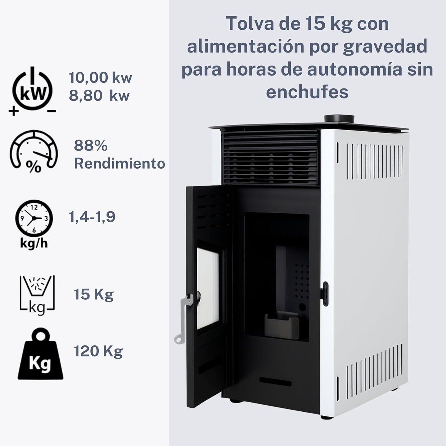 Estufa de pellets ventilada Cero REM