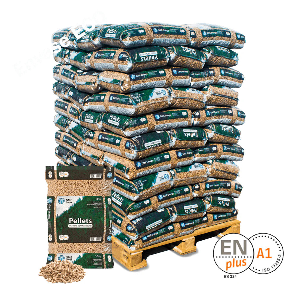 GME pellet de madera - palet 77 bolsas de 15 kg