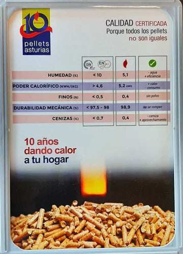 Pellet Asturias 8 Pellet von 576 Säcken von 15 kg