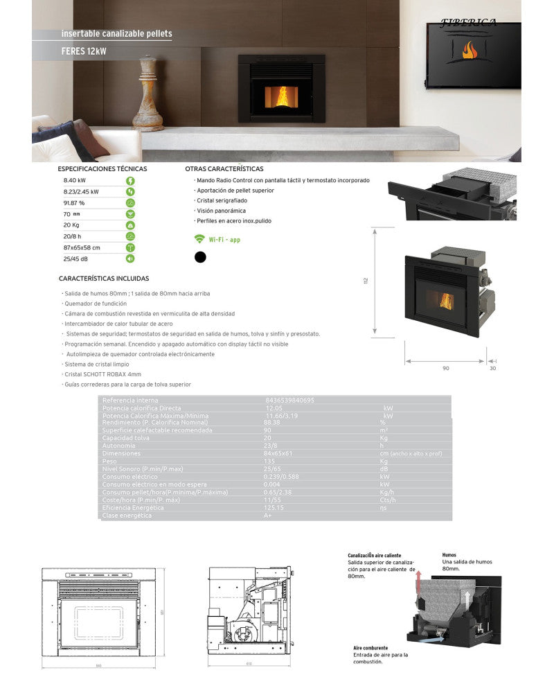 12kW Rohrleitungseinsatz - Feres